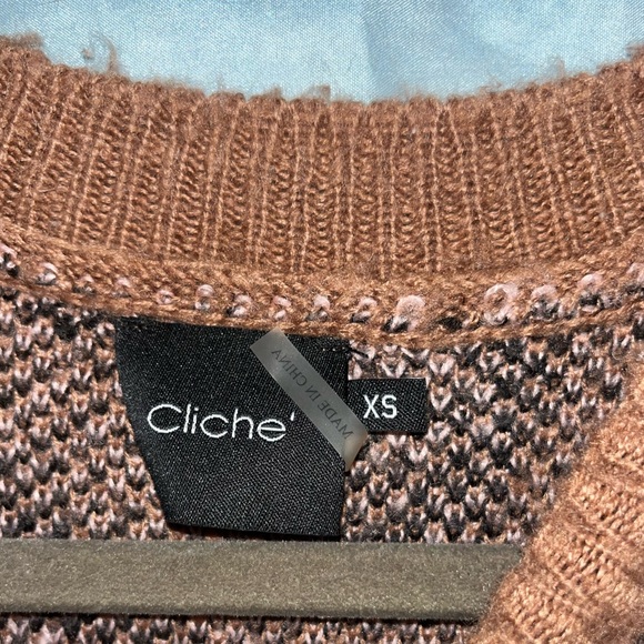 Cliché Leopard Fuzzy Sweater 🌵XS - Picture 4 of 5